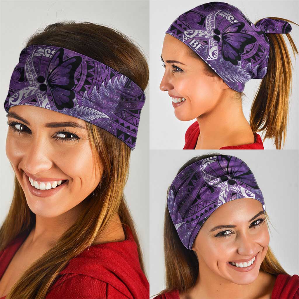 Lupus Awareness Month New Zealand Neck Gaiter Be Strong Warrior Maori Silver Fern