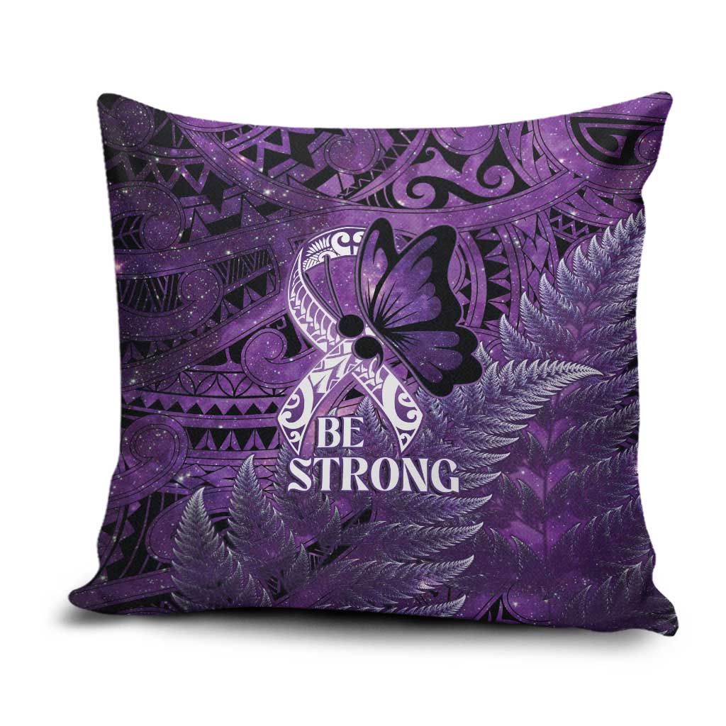 Lupus Awareness Month New Zealand Pillow Cover Be Strong Warrior Maori Silver Fern
