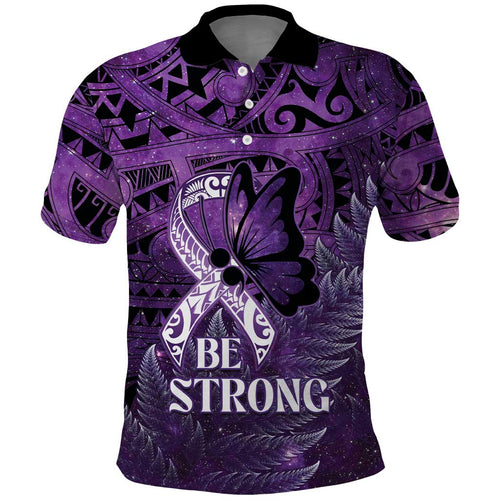 Lupus Awareness Month New Zealand Polo Shirt Be Strong Warrior Maori Silver Fern