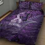 Lupus Awareness Month New Zealand Quilt Bed Set Be Strong Warrior Maori Silver Fern