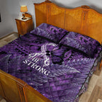 Lupus Awareness Month New Zealand Quilt Bed Set Be Strong Warrior Maori Silver Fern