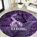 Lupus Awareness Month New Zealand Round Carpet Be Strong Warrior Maori Silver Fern
