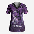 Lupus Awareness Month New Zealand Scrub Top Be Strong Warrior Maori Silver Fern