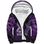 Lupus Awareness Month New Zealand Sherpa Hoodie Be Strong Warrior Maori Silver Fern