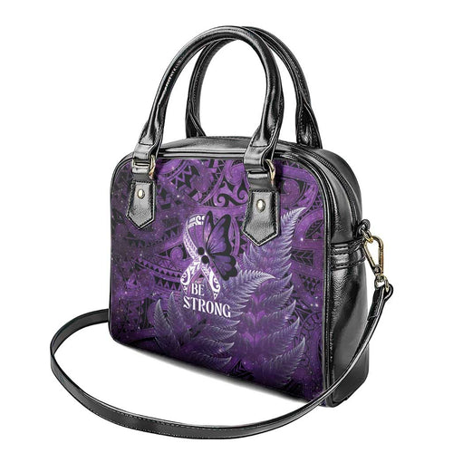 Lupus Awareness Month New Zealand Shoulder Handbag Be Strong Warrior Maori Silver Fern