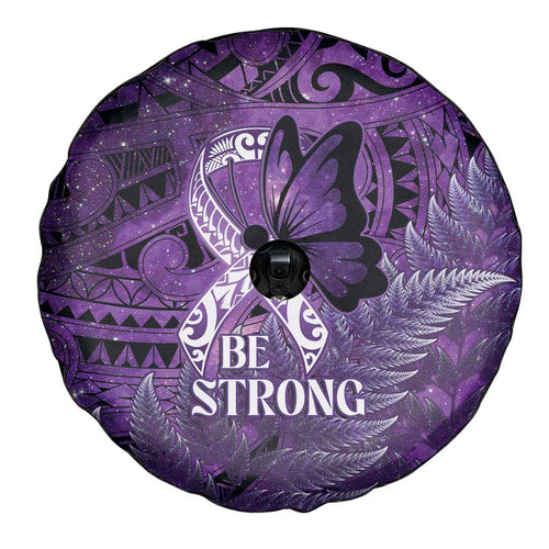 Lupus Awareness Month New Zealand Spare Tire Cover Be Strong Warrior Maori Silver Fern