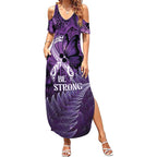 Lupus Awareness Month New Zealand Summer Maxi Dress Be Strong Warrior Maori Silver Fern