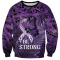 Lupus Awareness Month New Zealand Sweatshirt Be Strong Warrior Maori Silver Fern
