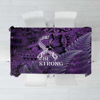 Lupus Awareness Month New Zealand Tablecloth Be Strong Warrior Maori Silver Fern