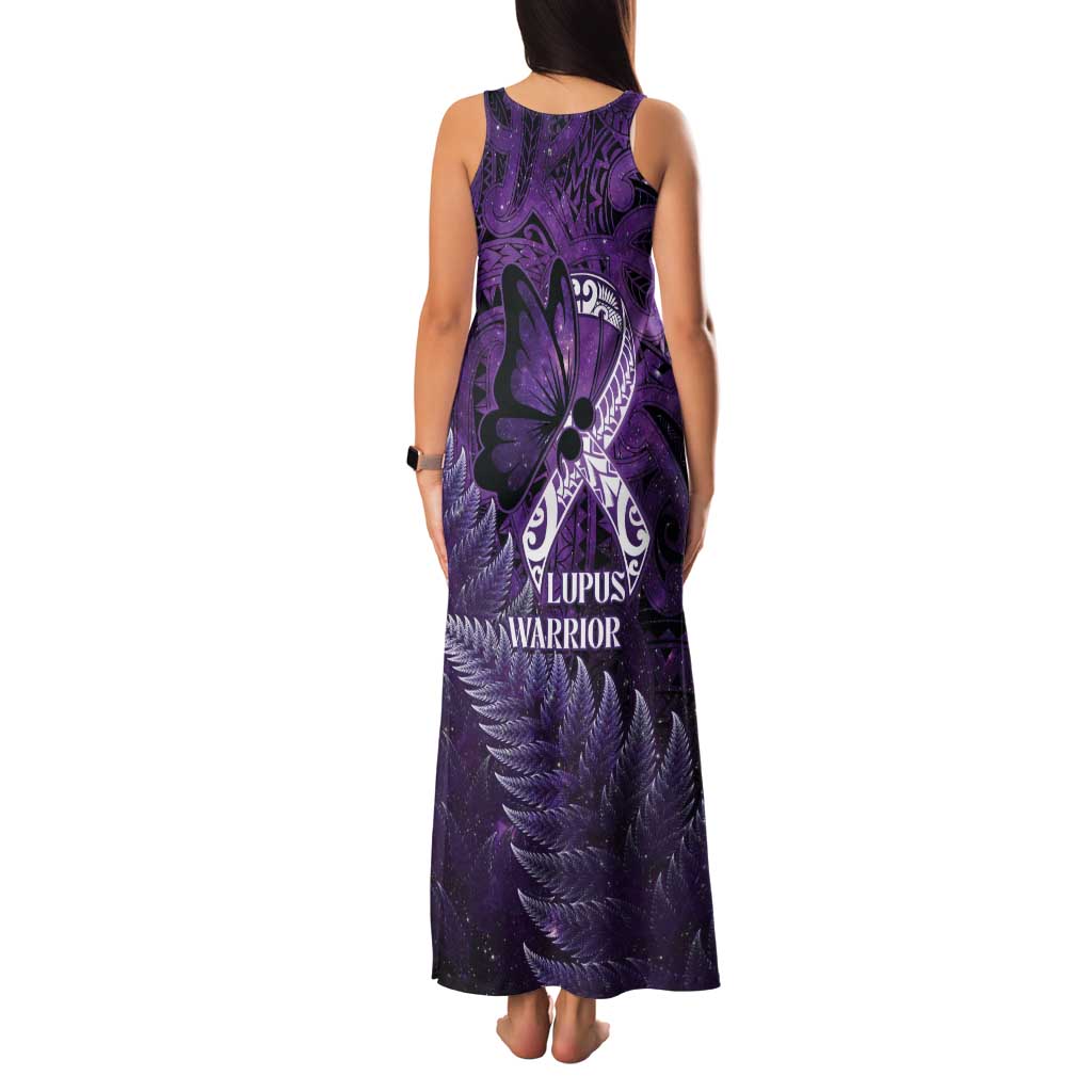 Lupus Awareness Month New Zealand Tank Maxi Dress Be Strong Warrior Maori Silver Fern