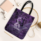 Lupus Awareness Month New Zealand Tote Bag Be Strong Warrior Maori Silver Fern