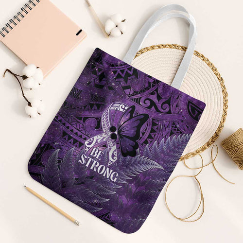 Lupus Awareness Month New Zealand Tote Bag Be Strong Warrior Maori Silver Fern