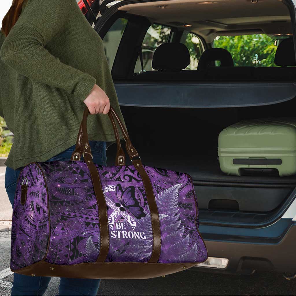 Lupus Awareness Month New Zealand Travel Bag Be Strong Warrior Maori Silver Fern