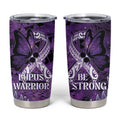 Lupus Awareness Month New Zealand Tumbler Cup Be Strong Warrior Maori Silver Fern