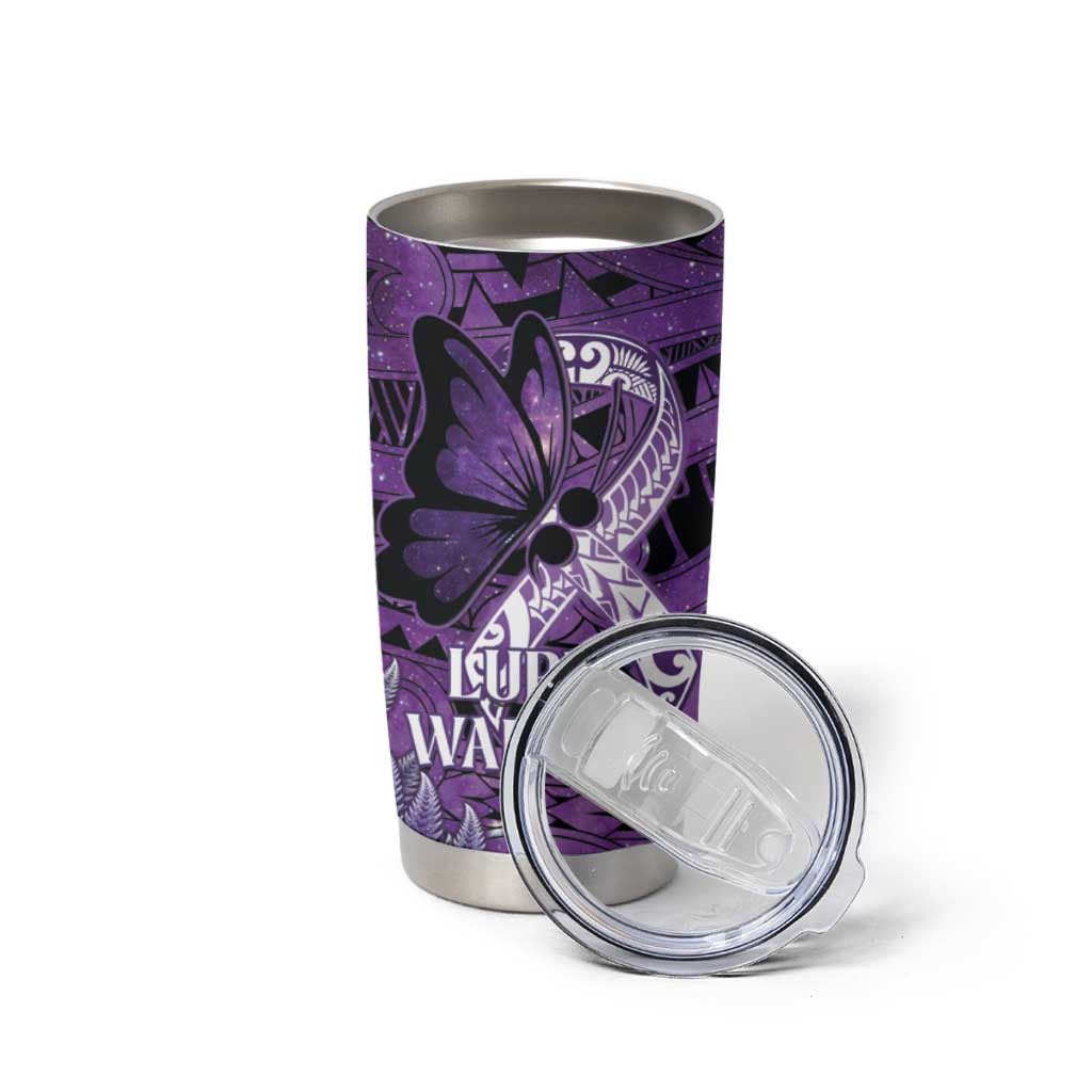 Lupus Awareness Month New Zealand Tumbler Cup Be Strong Warrior Maori Silver Fern