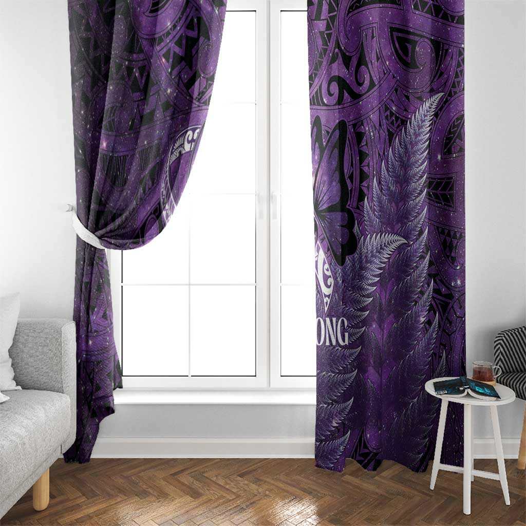 Lupus Awareness Month New Zealand Window Curtain Be Strong Warrior Maori Silver Fern