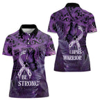 Lupus Awareness Month New Zealand Women Polo Shirt Be Strong Warrior Maori Silver Fern