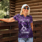 Lupus Awareness Month New Zealand Women Polo Shirt Be Strong Warrior Maori Silver Fern