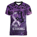 Lupus Awareness Month New Zealand Women V-Neck T-Shirt Be Strong Warrior Maori Silver Fern