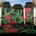 New Zealand Gecko Back Car Seat Cover Aotearoa Maori With Pohutukawa Flowers