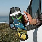 New Zealand Tui Bird Tumbler With Handle Aotearoa Maori With Kowhai Flowers