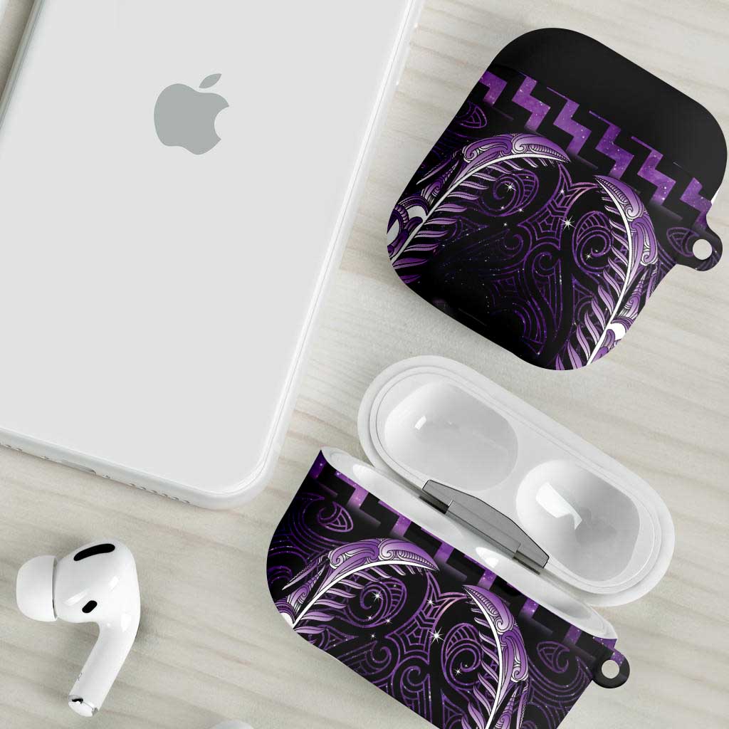Purple Matariki New Zealand AirPods Case Maori Poutama Galaxy Vibes - Aussie Hoodie