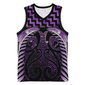 Purple Matariki New Zealand Basketball Jersey Maori Poutama Galaxy Vibes - Aussie Hoodie