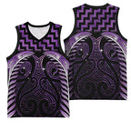 Purple Matariki New Zealand Basketball Jersey Maori Poutama Galaxy Vibes - Aussie Hoodie