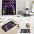 Purple Matariki New Zealand Bathroom Set Maori Poutama Galaxy Vibes - Aussie Hoodie