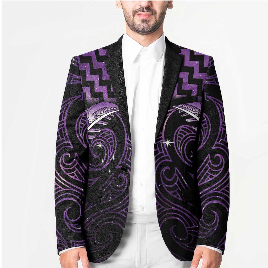 Purple Matariki New Zealand Blazer Maori Poutama Galaxy Vibes - Aussie Hoodie
