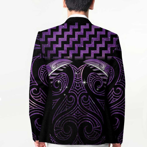 Purple Matariki New Zealand Blazer Maori Poutama Galaxy Vibes - Aussie Hoodie