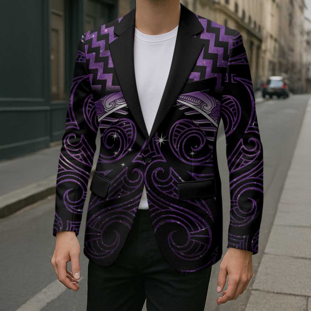 Purple Matariki New Zealand Blazer Maori Poutama Galaxy Vibes - Aussie Hoodie