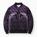 Purple Matariki New Zealand Bomber Puffer Jacket Maori Poutama Galaxy Vibes - Aussie Hoodie