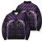 Purple Matariki New Zealand Bomber Puffer Jacket Maori Poutama Galaxy Vibes - Aussie Hoodie