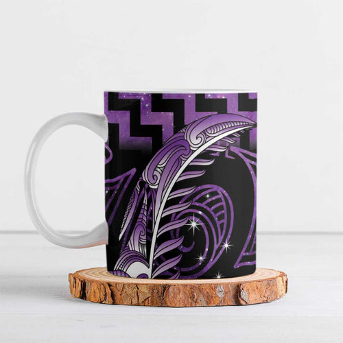 Purple Matariki New Zealand Ceramic Mug Maori Poutama Galaxy Vibes - Aussie Hoodie