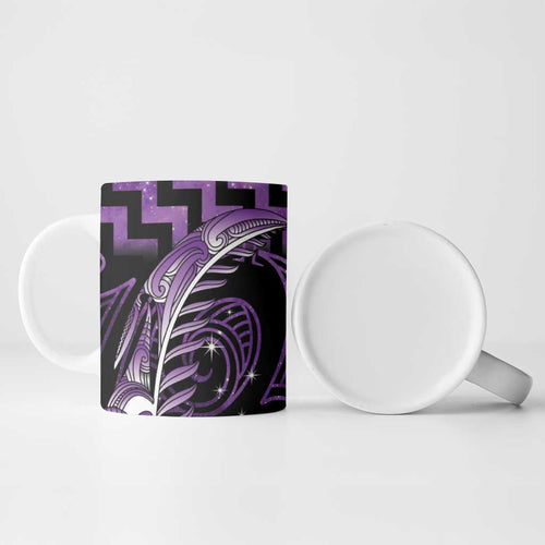 Purple Matariki New Zealand Ceramic Mug Maori Poutama Galaxy Vibes - Aussie Hoodie