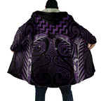 Purple Matariki New Zealand Cloak Maori Poutama Galaxy Vibes - Aussie Hoodie