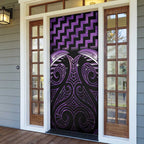 Purple Matariki New Zealand Door Cover Maori Poutama Galaxy Vibes - Aussie Hoodie