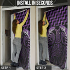 Purple Matariki New Zealand Door Cover Maori Poutama Galaxy Vibes - Aussie Hoodie