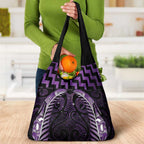 Purple Matariki New Zealand Grocery Bag Maori Poutama Galaxy Vibes