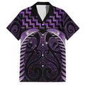 Purple Matariki New Zealand Hawaiian Shirt Maori Poutama Galaxy Vibes