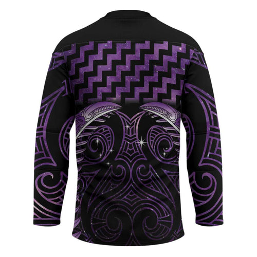 Purple Matariki New Zealand Hockey Jersey Maori Poutama Galaxy Vibes - Aussie Hoodie