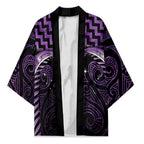 Purple Matariki New Zealand Kimono Maori Poutama Galaxy Vibes - Aussie Hoodie