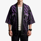 Purple Matariki New Zealand Kimono Maori Poutama Galaxy Vibes - Aussie Hoodie