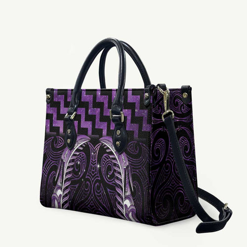 Purple Matariki New Zealand Leather Bag Maori Poutama Galaxy Vibes - Aussie Hoodie