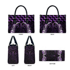 Purple Matariki New Zealand Leather Bag Maori Poutama Galaxy Vibes - Aussie Hoodie