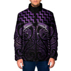 Purple Matariki New Zealand Padded Jacket Maori Poutama Galaxy Vibes - Aussie Hoodie