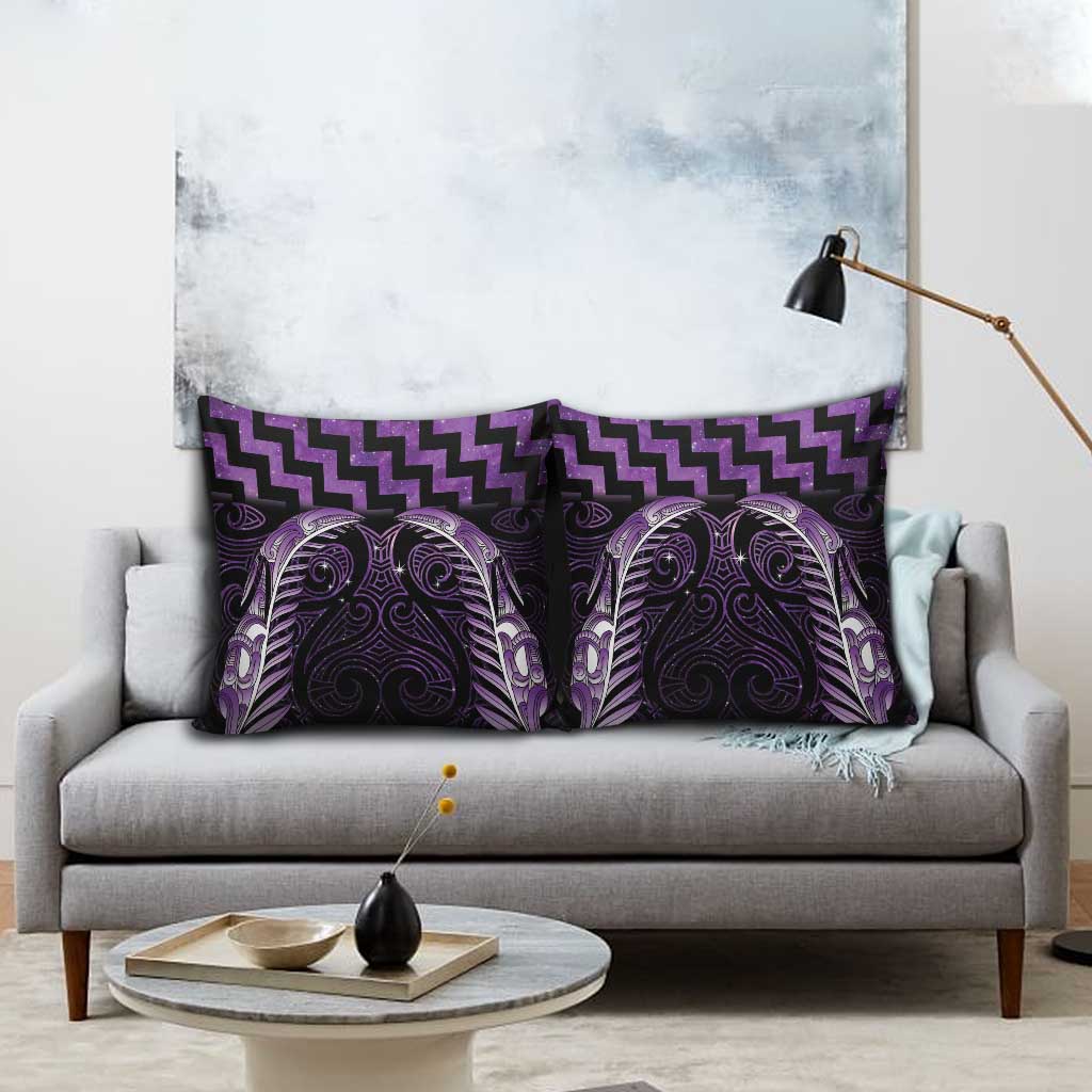 Purple Matariki New Zealand Pillow Cover Maori Poutama Galaxy Vibes - Aussie Hoodie