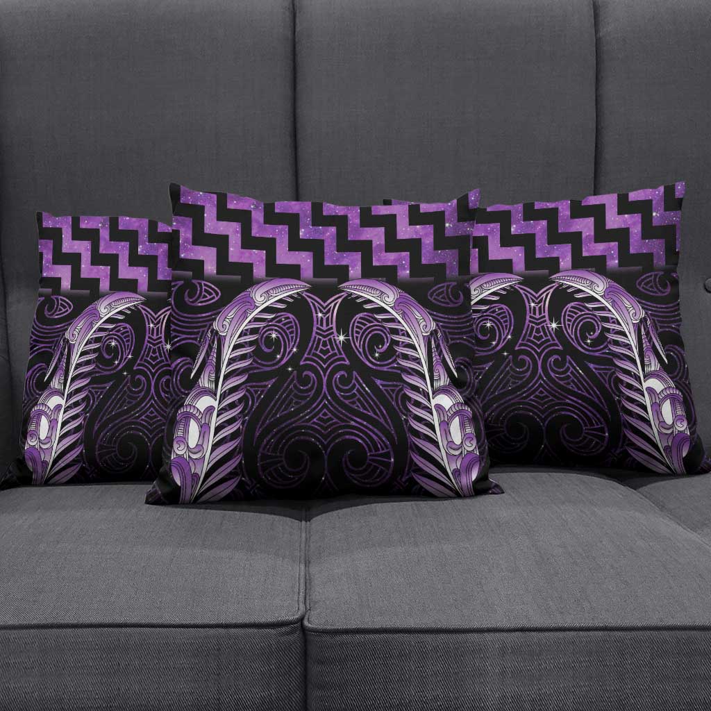 Purple Matariki New Zealand Pillow Cover Maori Poutama Galaxy Vibes - Aussie Hoodie