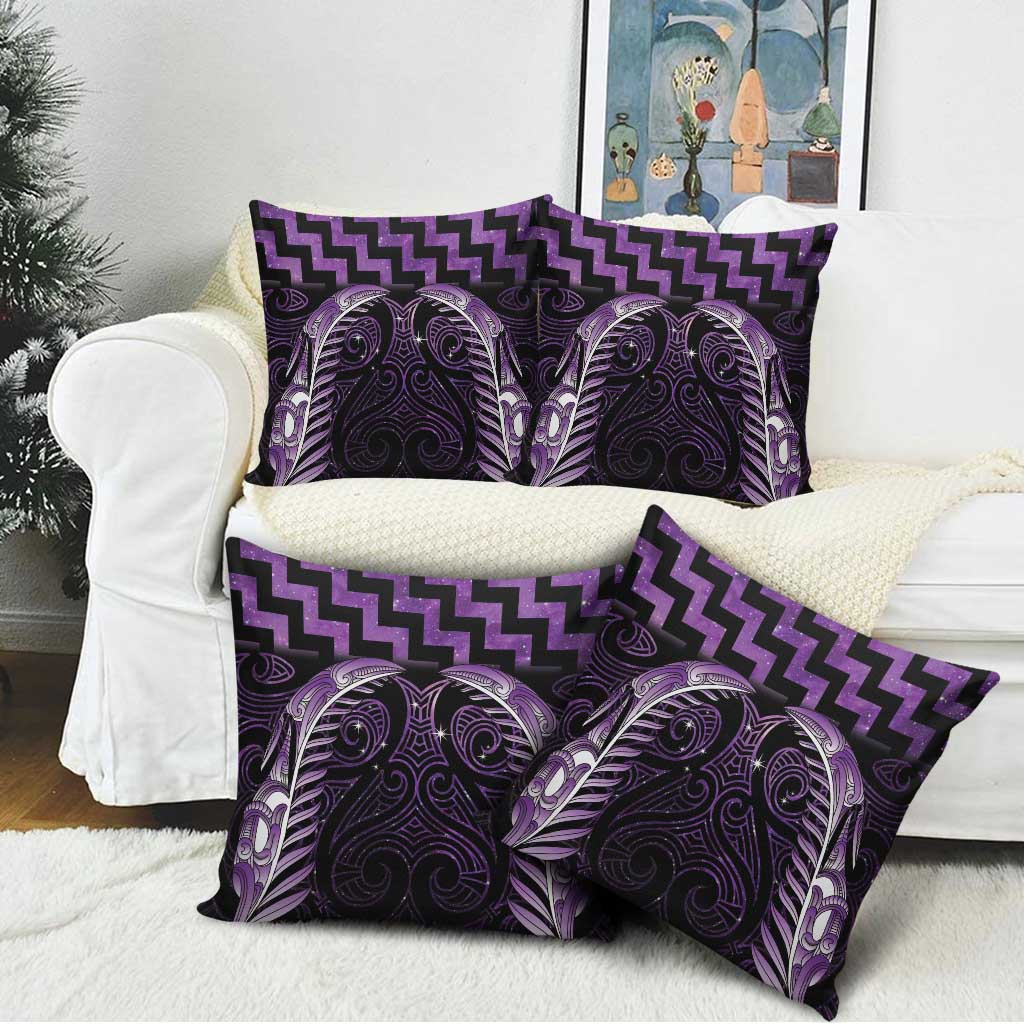 Purple Matariki New Zealand Pillow Cover Maori Poutama Galaxy Vibes - Aussie Hoodie